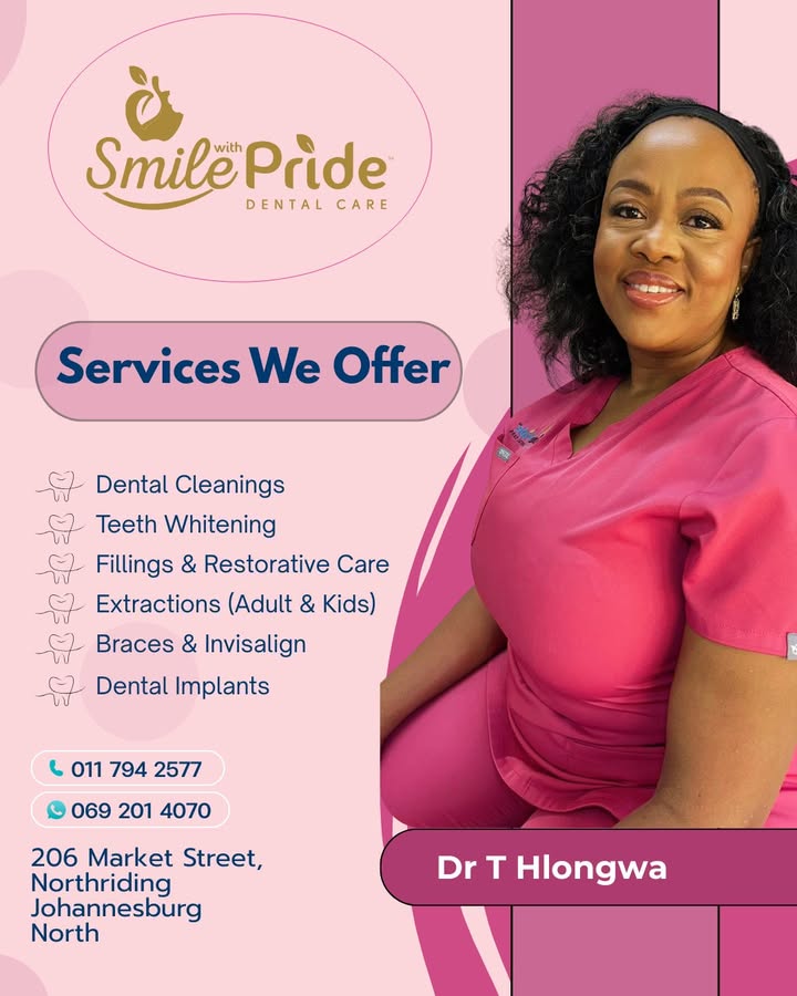 Dr Tebogo Lerato Hlongwa, pictured in the practice's promotional photograph